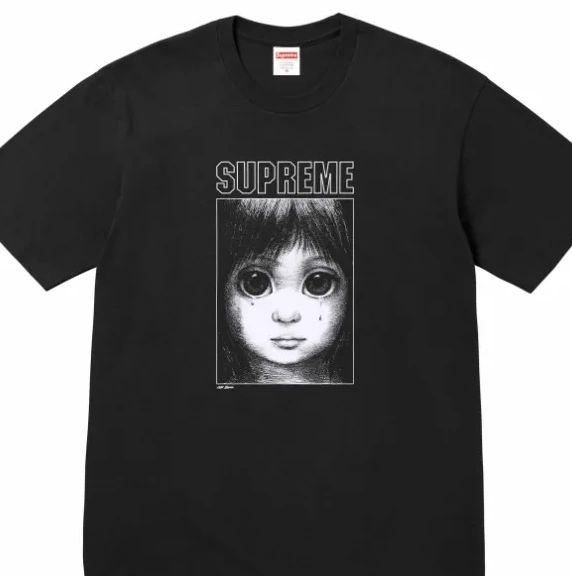 Margaret Black S L White Tears Teardrop Big XL Tee Manga Keane 24SS M and 0812